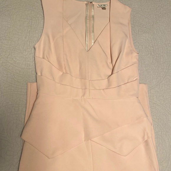 Gorgeous Pale Blush-Pink Zip Back Peplum Dress - Picture 3 of 7